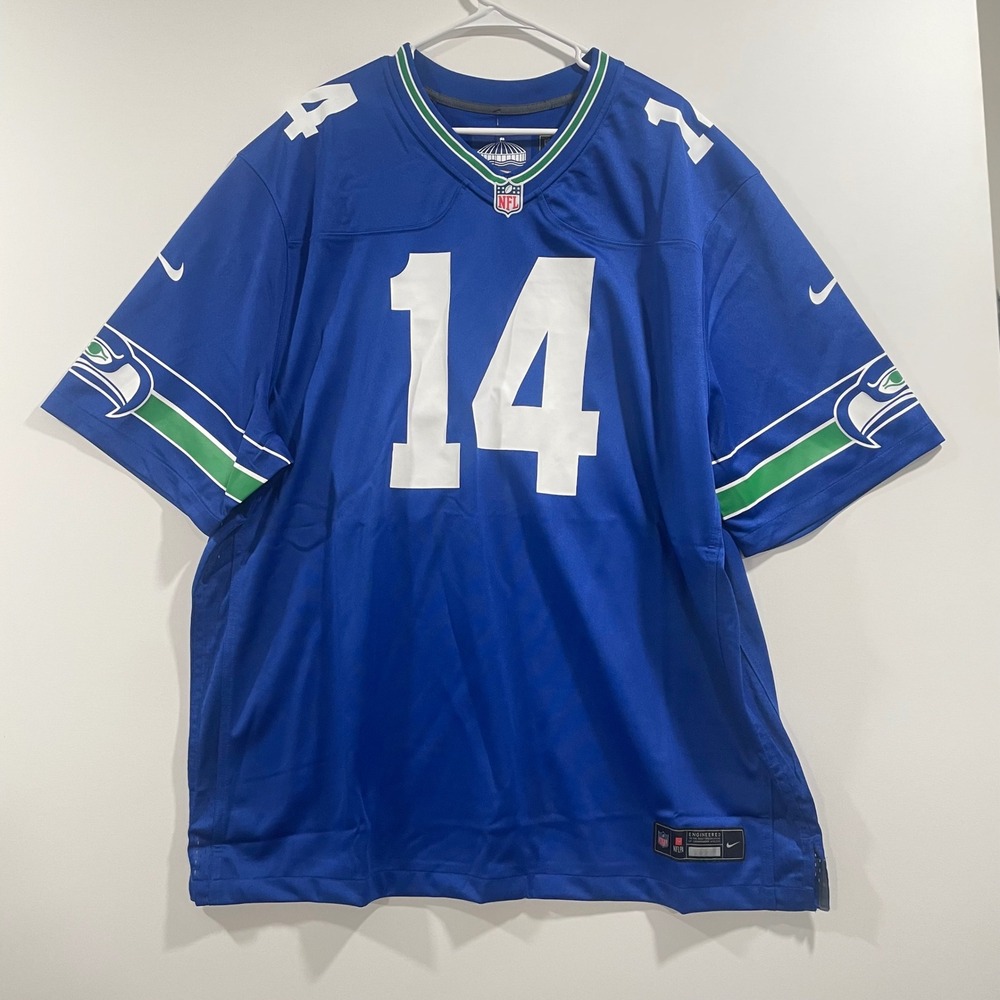 Nike NFL Seattle Seahawks DK Metcalf 14 Throwback Jersey Royal Blue Mens 3XL NEW
